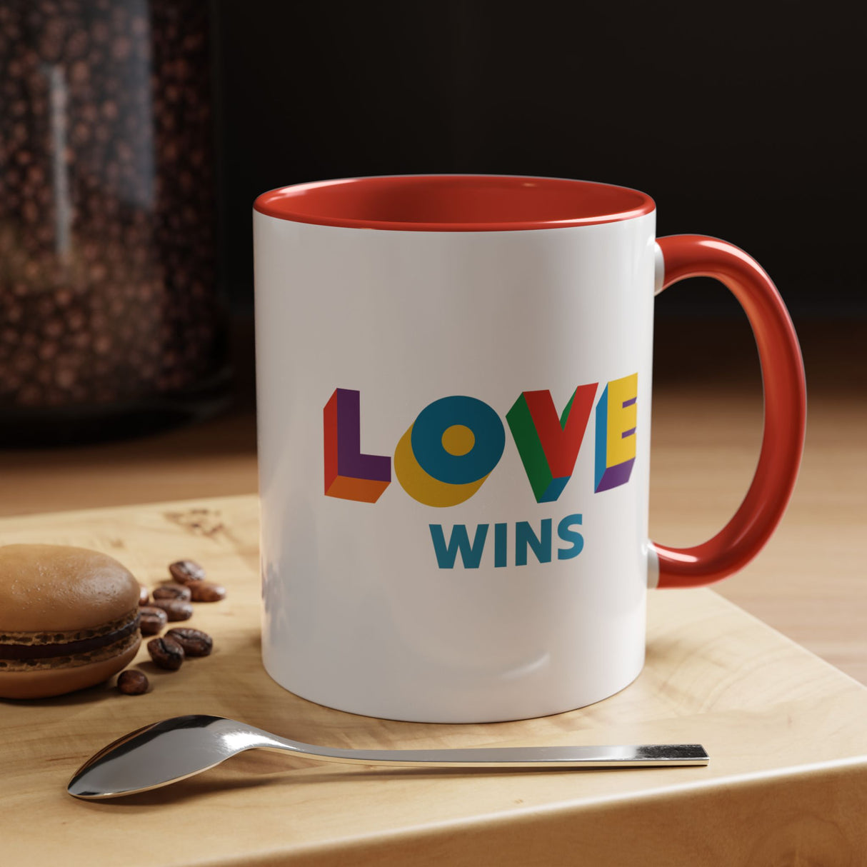 Love Wins Accent Mug – Sip with Pride – 11oz & 15oz Options