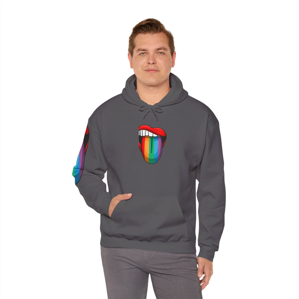 Rainbow Lick Cozy Pullover Hoodie