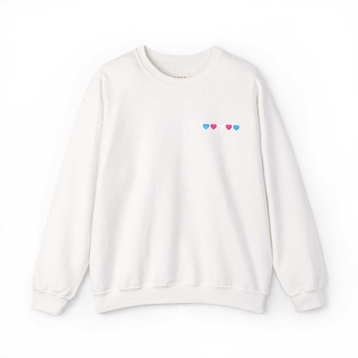 Trans Heart Embroidered Sweatshirt – Clean Lines, Clear Message