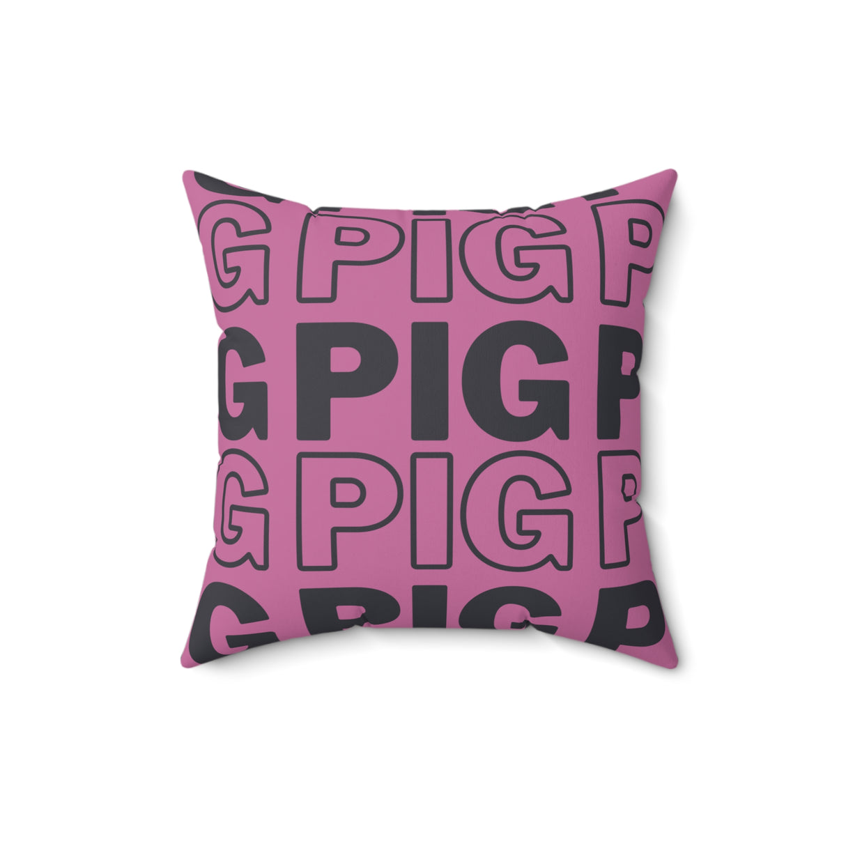 Pig Spun Polyester Square Pillow - Modern Decor for Stylish Spaces