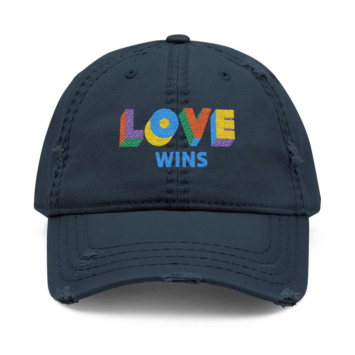 Love Wins Distressed Dad Hat – Quiet Message, Loud Energy
