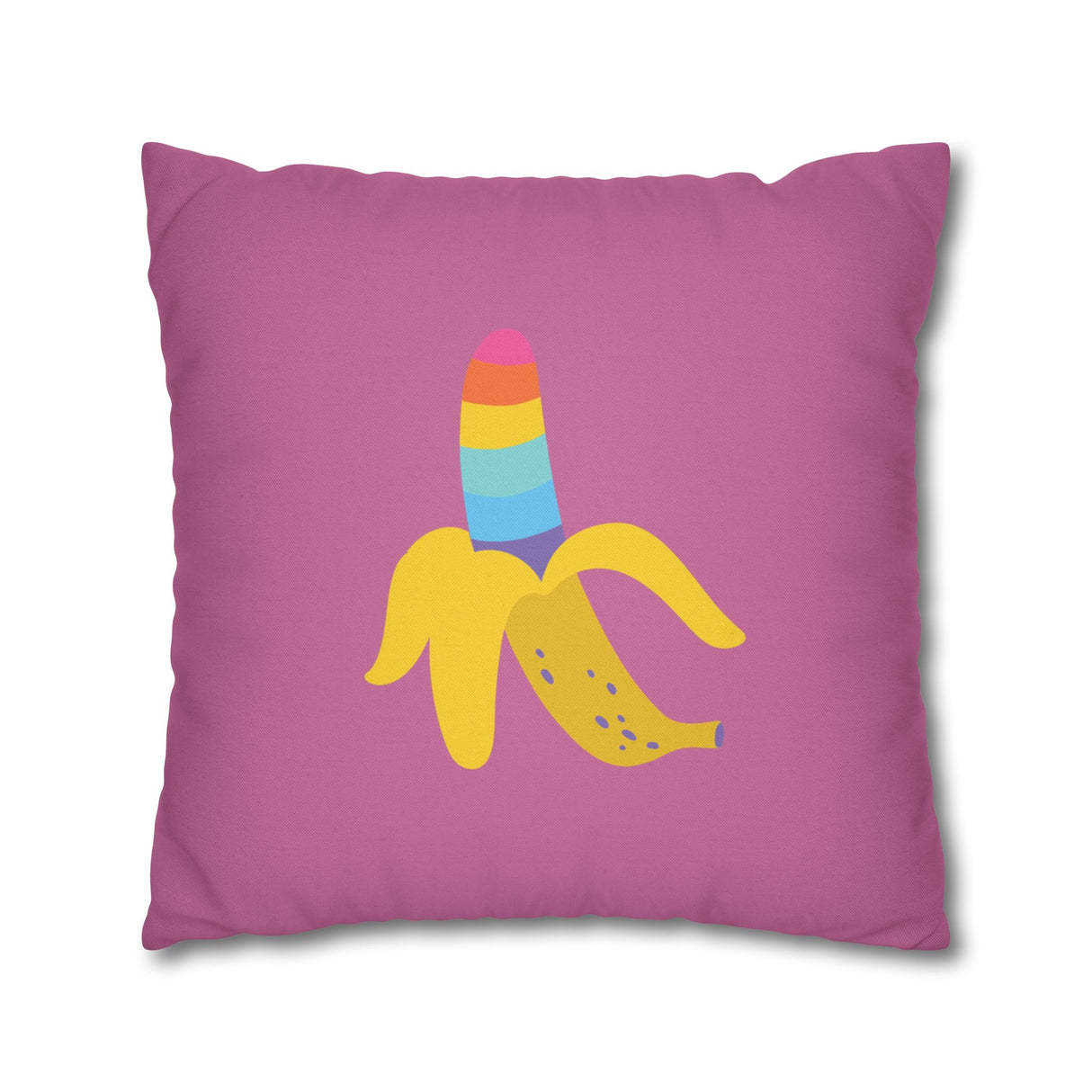 Banana Rainbow Pillow Cover