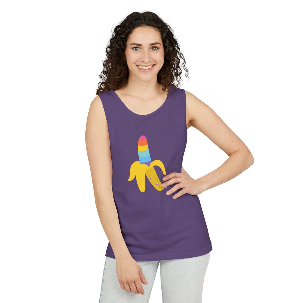 Banana Rainbow Tank Top Medium Weight