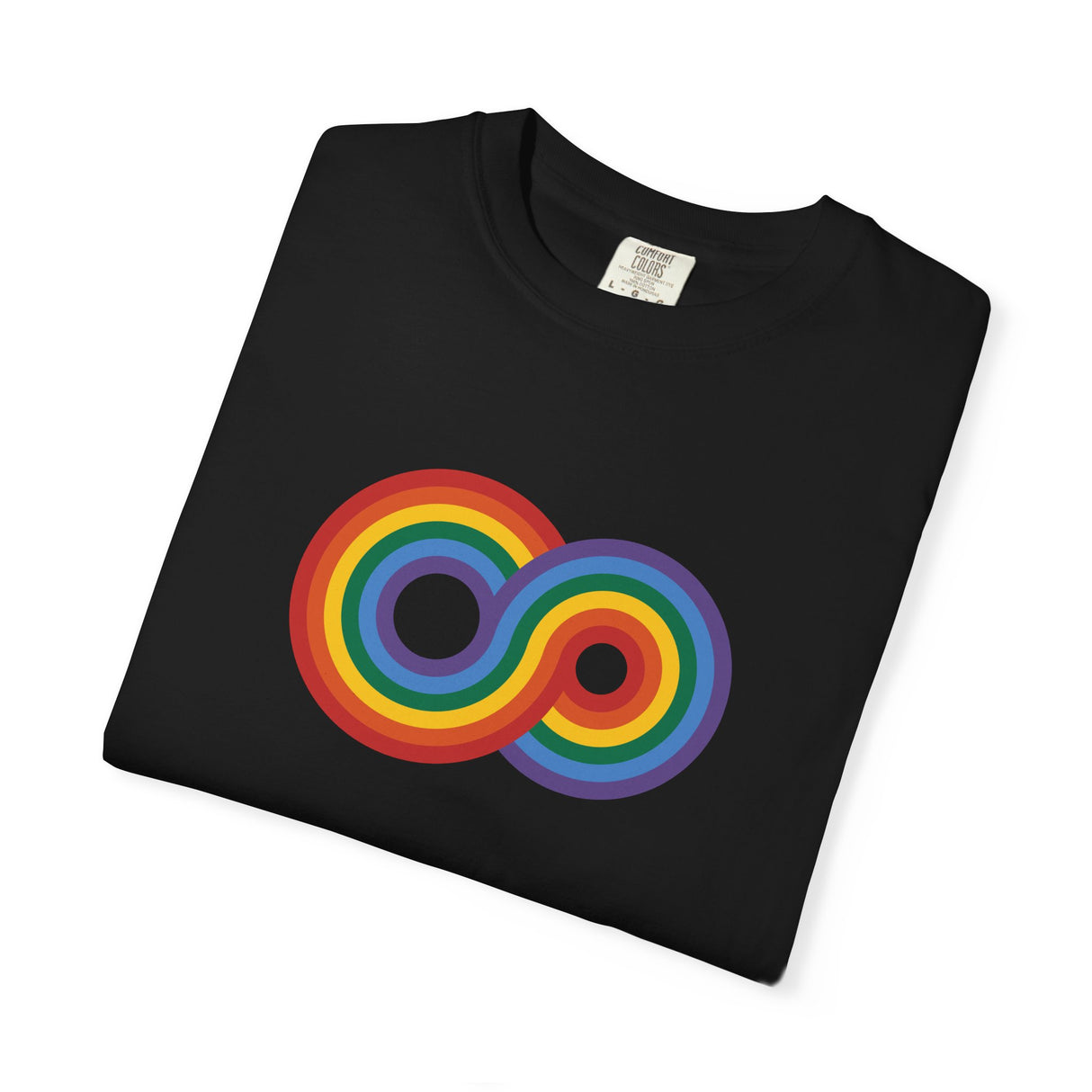 Gayfinity Rainbow Heavyweight Tee – Washed Look, Limitless Pride