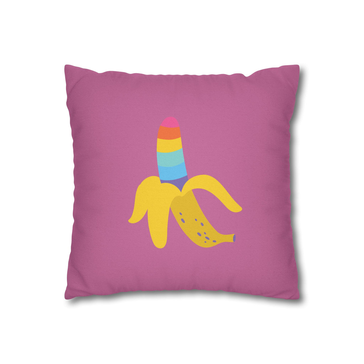 Banana Rainbow Pillow Cover