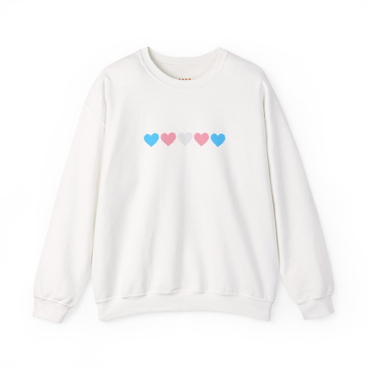 Trans Rainbow Brushstrokes Medium Weight Sweatshirt – Warm Layers, Clear Message