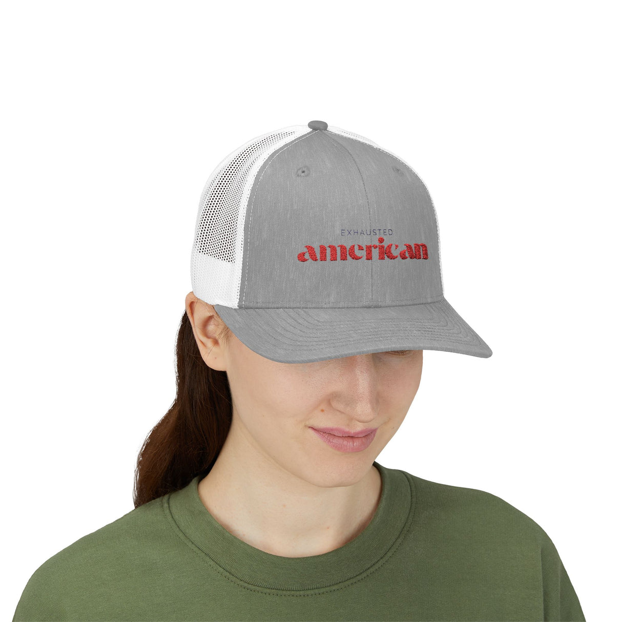 Exhausted American Snapback Trucker Cap