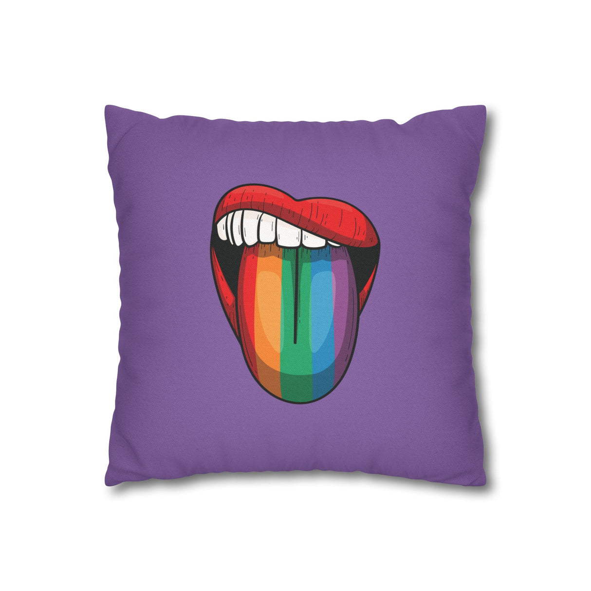 Rainbow Lick Pillow Cover