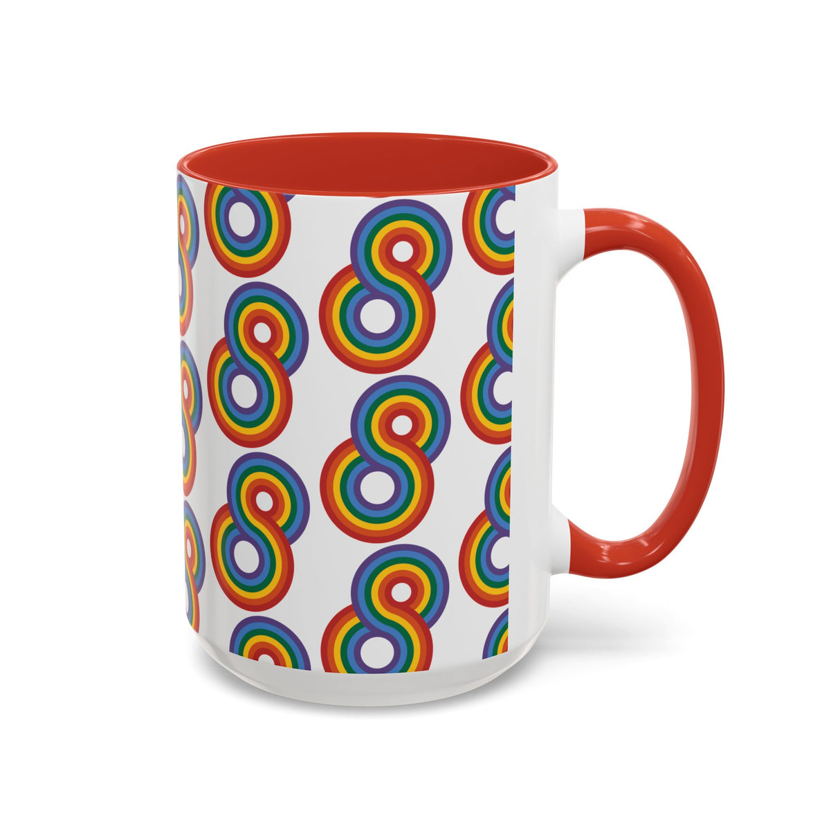 Gayfinity Rainbow Accent Mug – Infinite Pride, One Sip at a Time – 11oz & 15oz Options