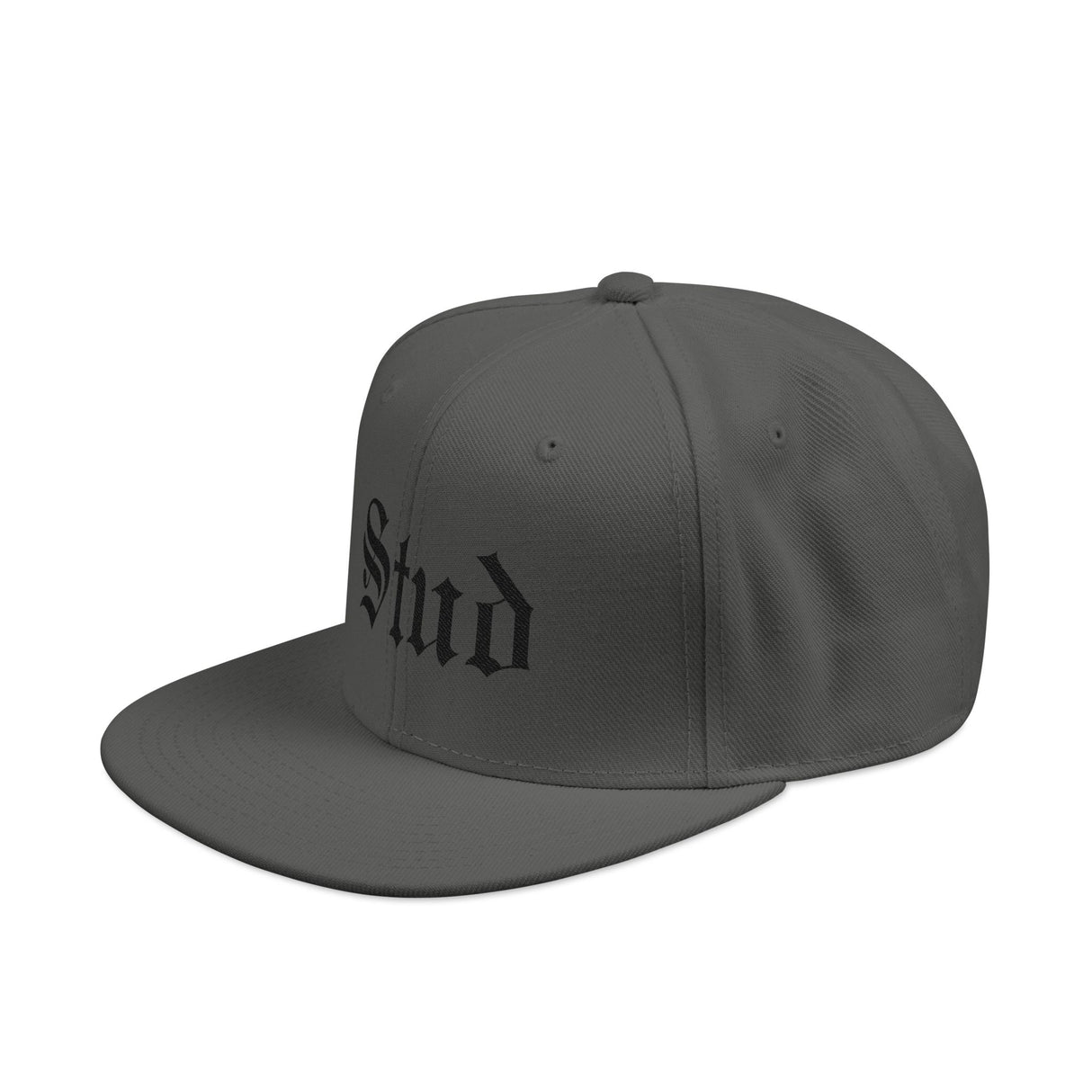 Stud Embroidered Snapback Hat