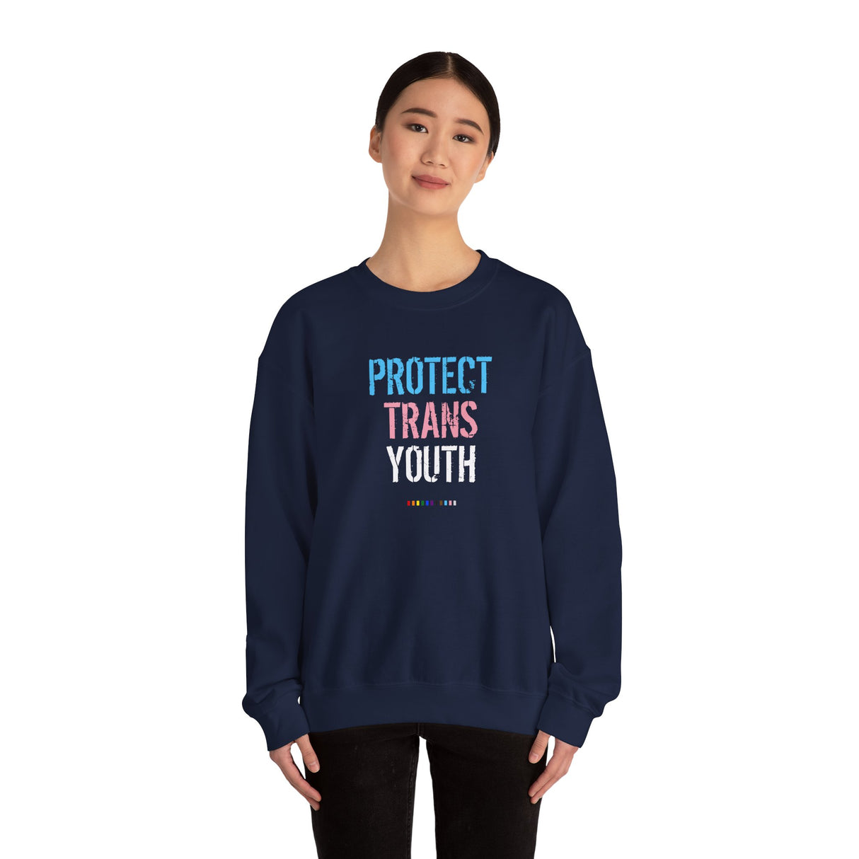 Protect Trans Youth 2025 Crewneck – Warm Layers, Urgent Truth