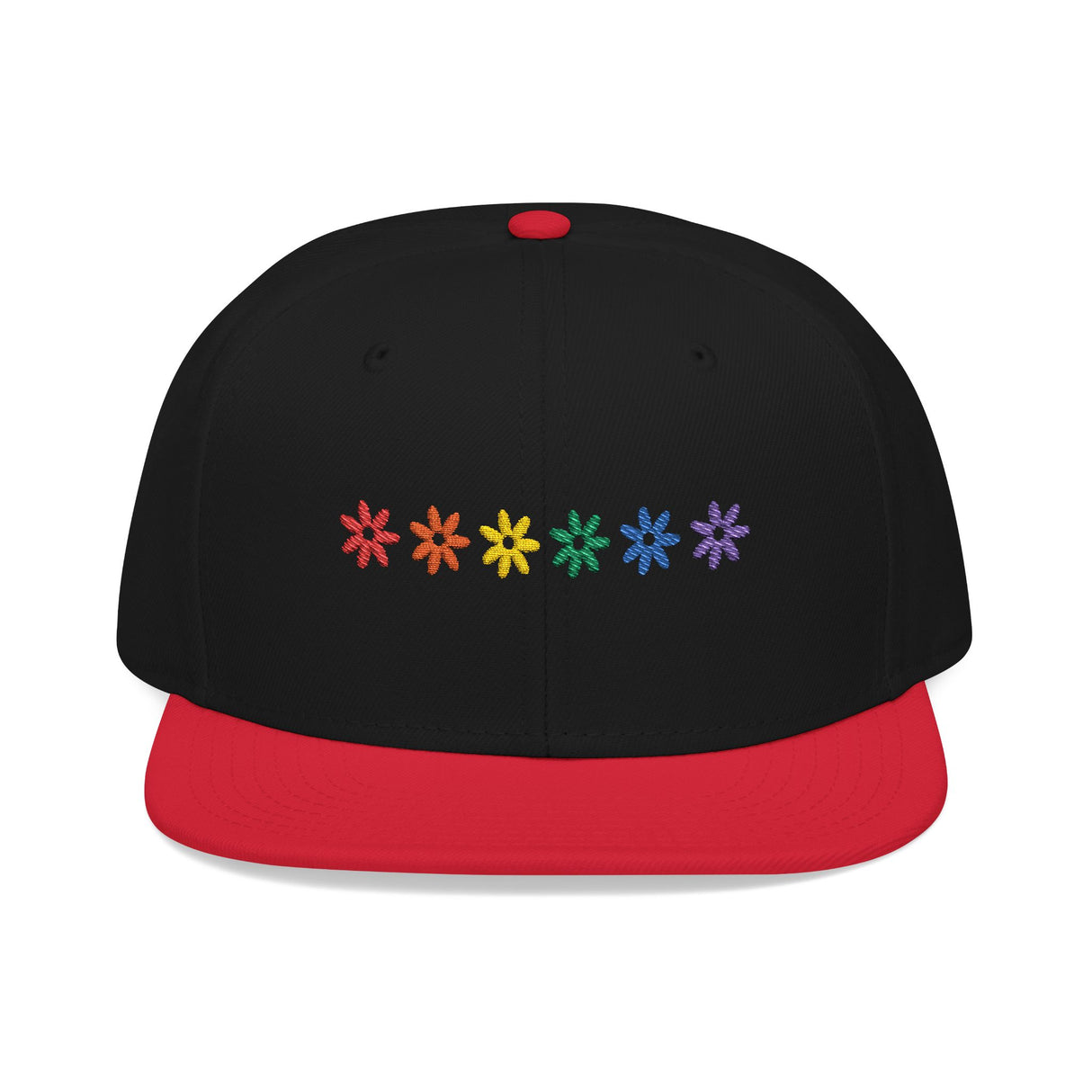 Rainbow Flowers Snapback Hat – Blooms with Bite
