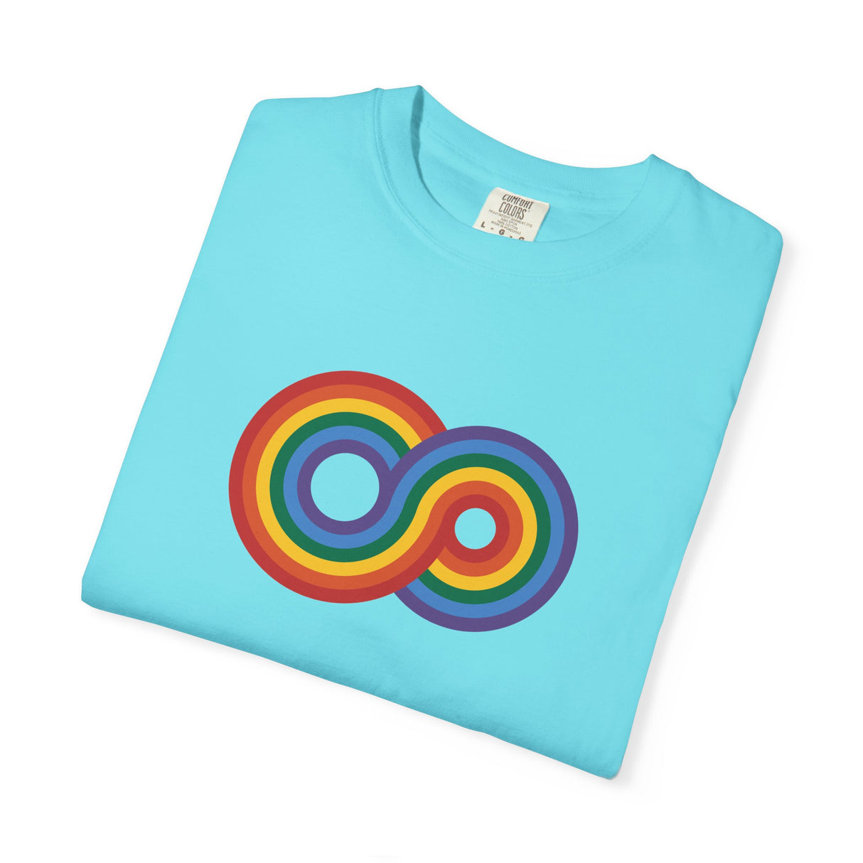 Gayfinity Rainbow Heavyweight Tee – Washed Look, Limitless Pride