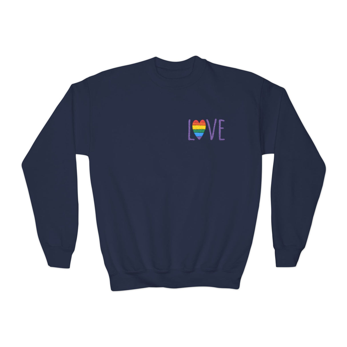 LOVE Rainbow Youth Crewneck Sweatshirt