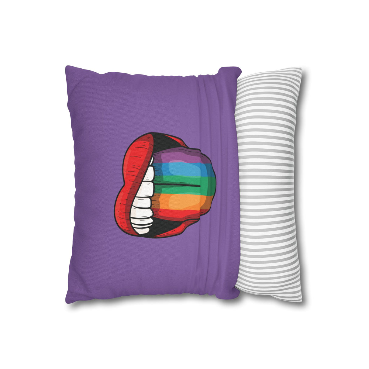 Rainbow Lick Pillow Cover