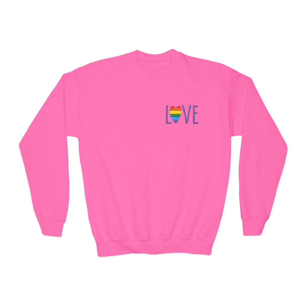 LOVE Rainbow Youth Crewneck Sweatshirt