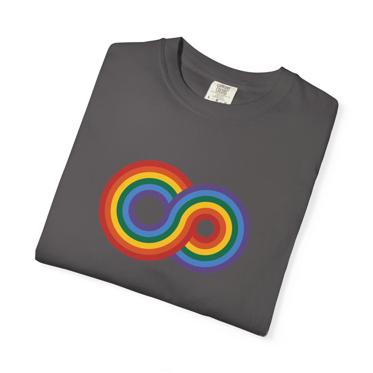 Gayfinity Rainbow Heavyweight Tee – Washed Look, Limitless Pride