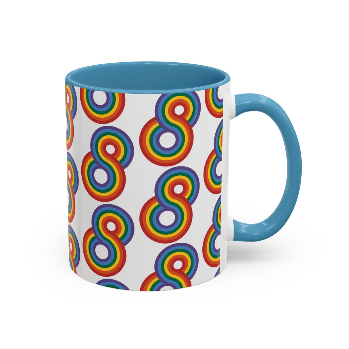 Gayfinity Rainbow Accent Mug – Infinite Pride, One Sip at a Time – 11oz & 15oz Options