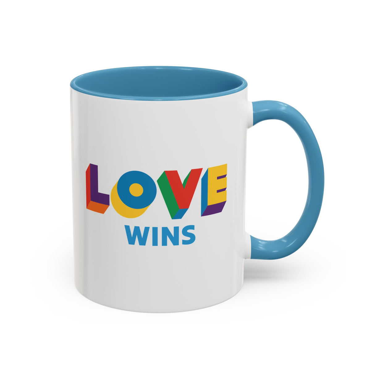 Love Wins Accent Mug – Sip with Pride – 11oz & 15oz Options