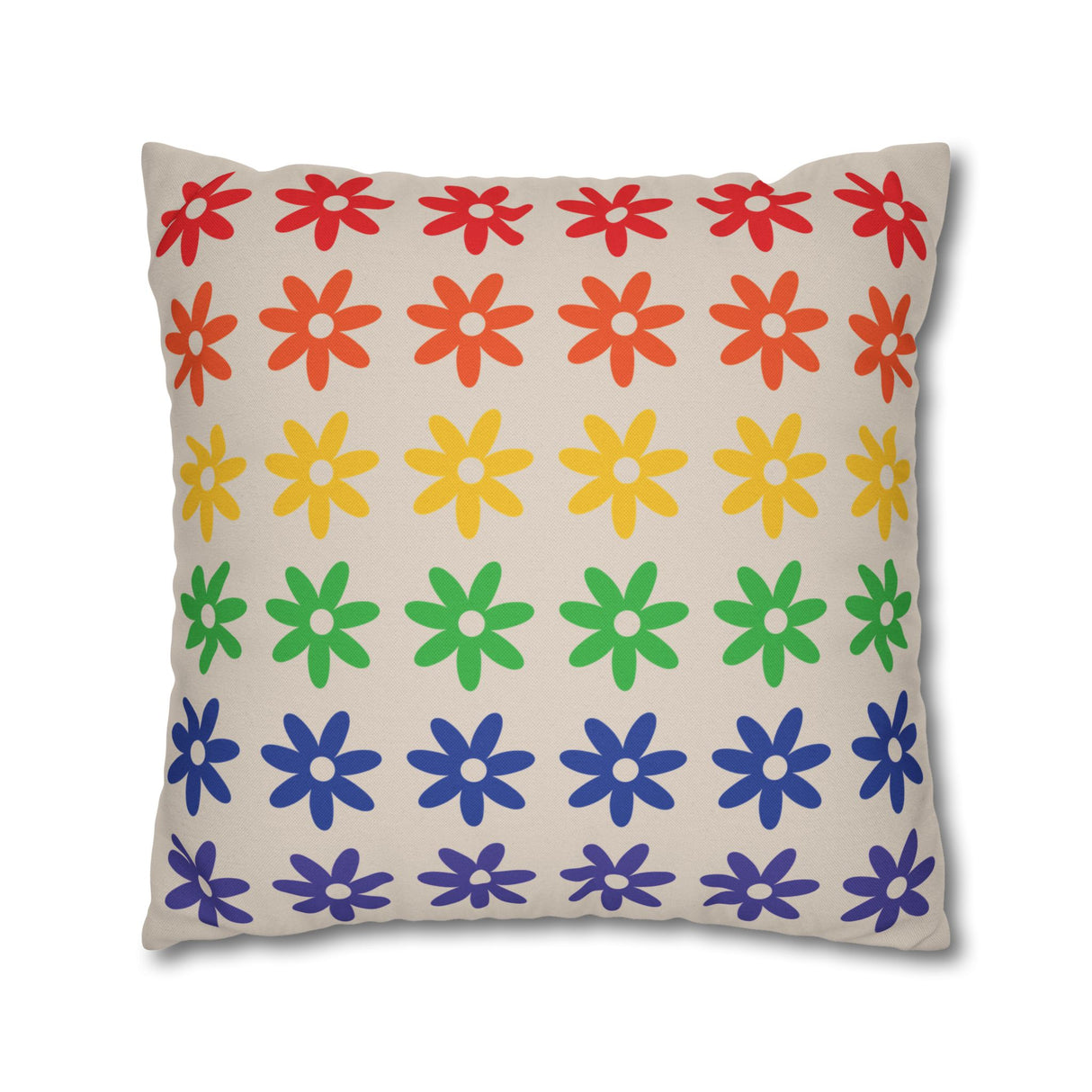 Floral Rainbow Pillow Cover – Soft, Queer, and Cozy