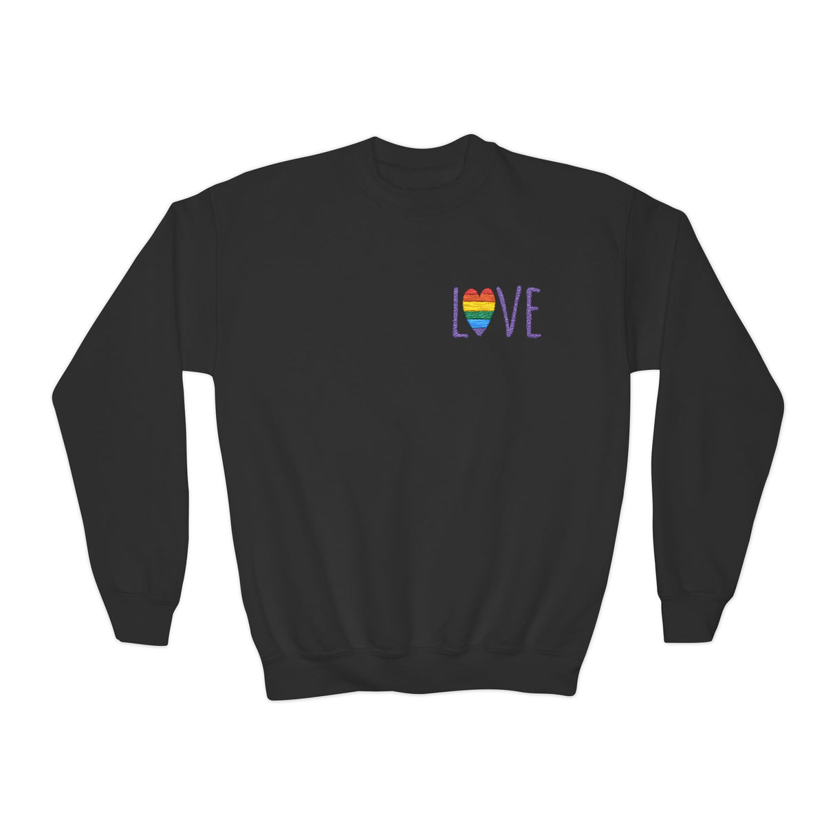 LOVE Rainbow Youth Crewneck Sweatshirt