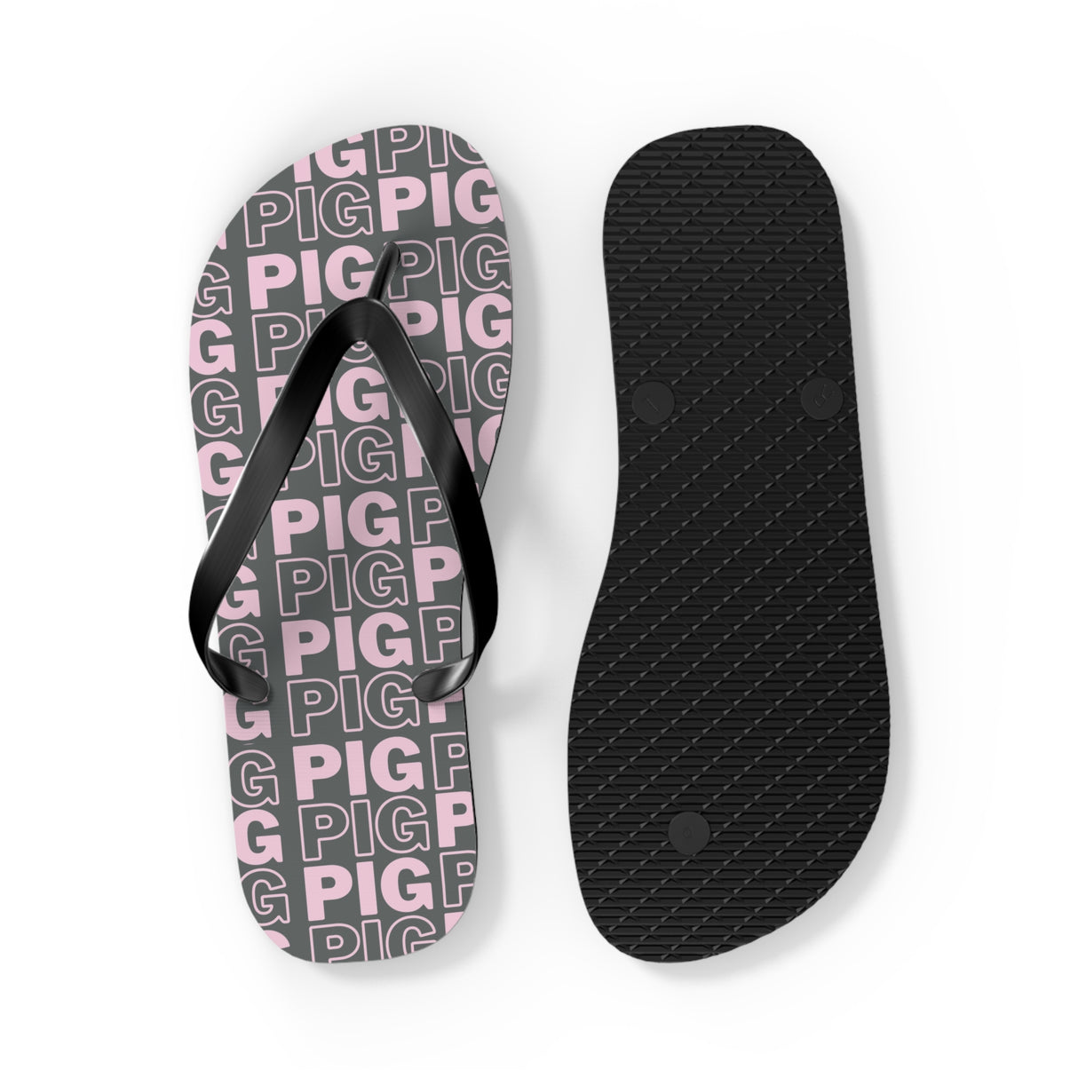 Trendy Pig Print Flip Flops – Comfortable Summer Sandals for Casual Outings