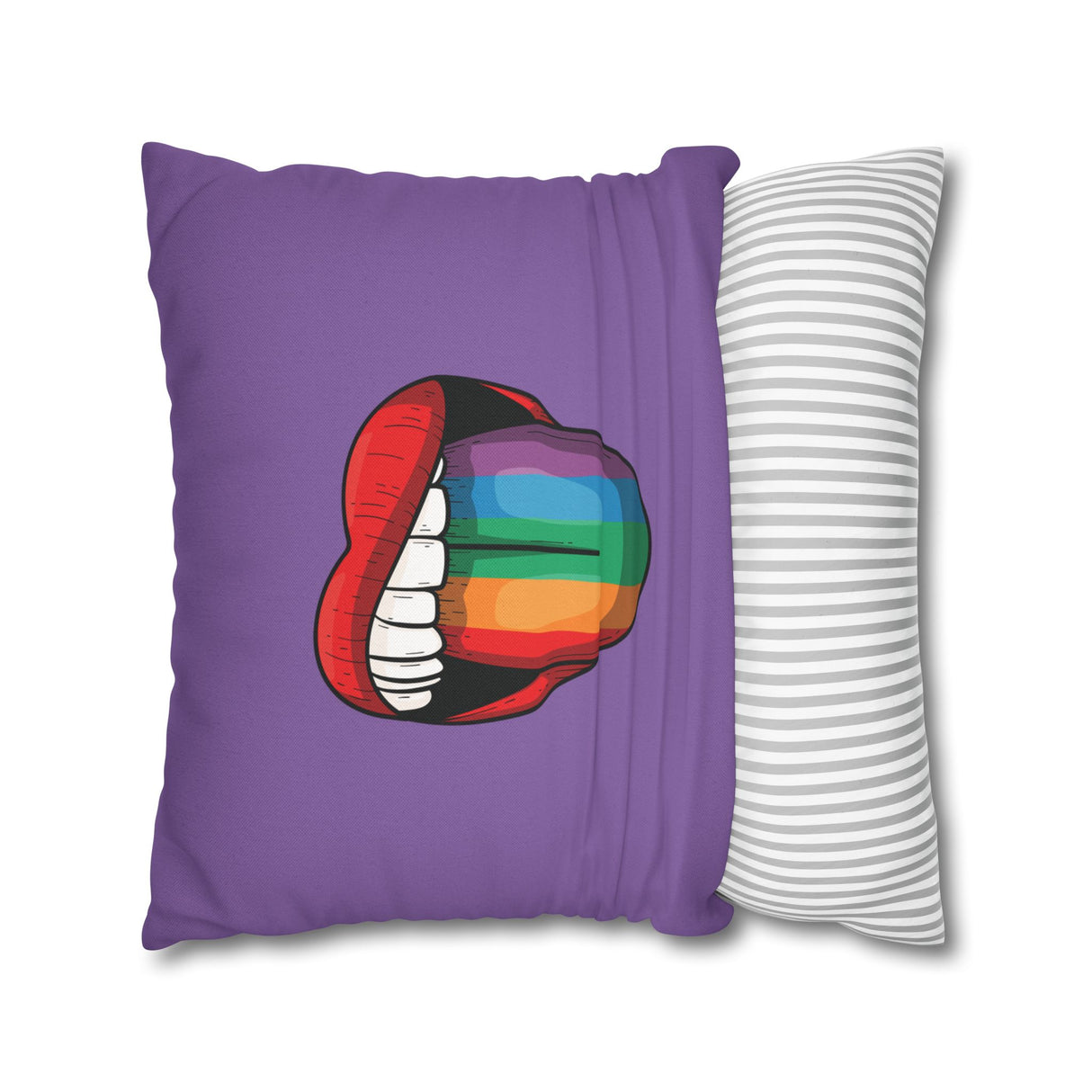 Rainbow Lick Pillow Cover