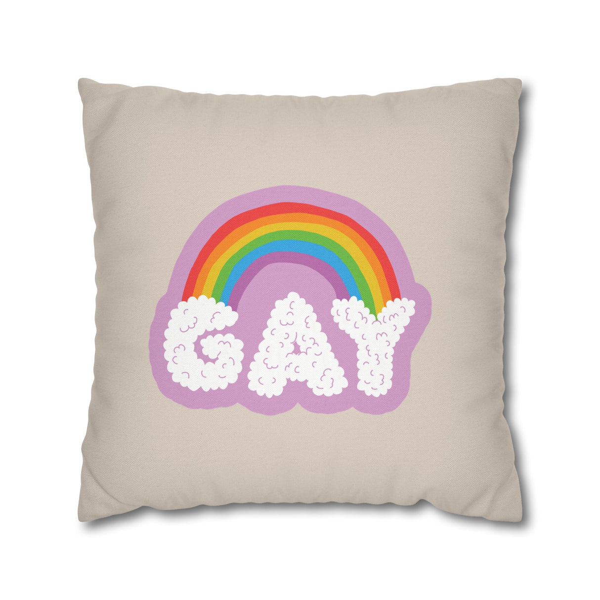 Gay Cloud Pillow Cover – Soft, Sweet, and Proud as Hell
