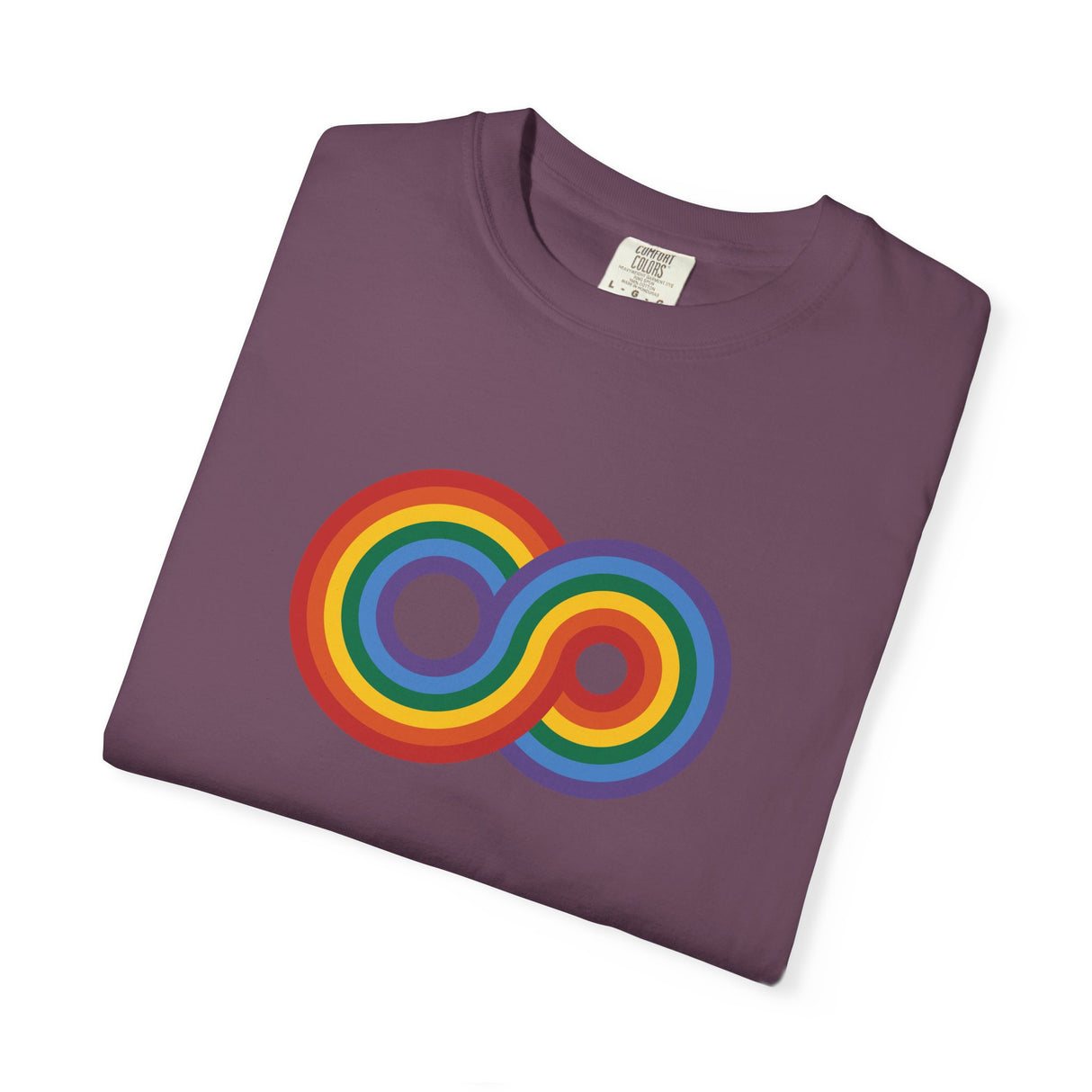 Gayfinity Rainbow Heavyweight Tee – Washed Look, Limitless Pride