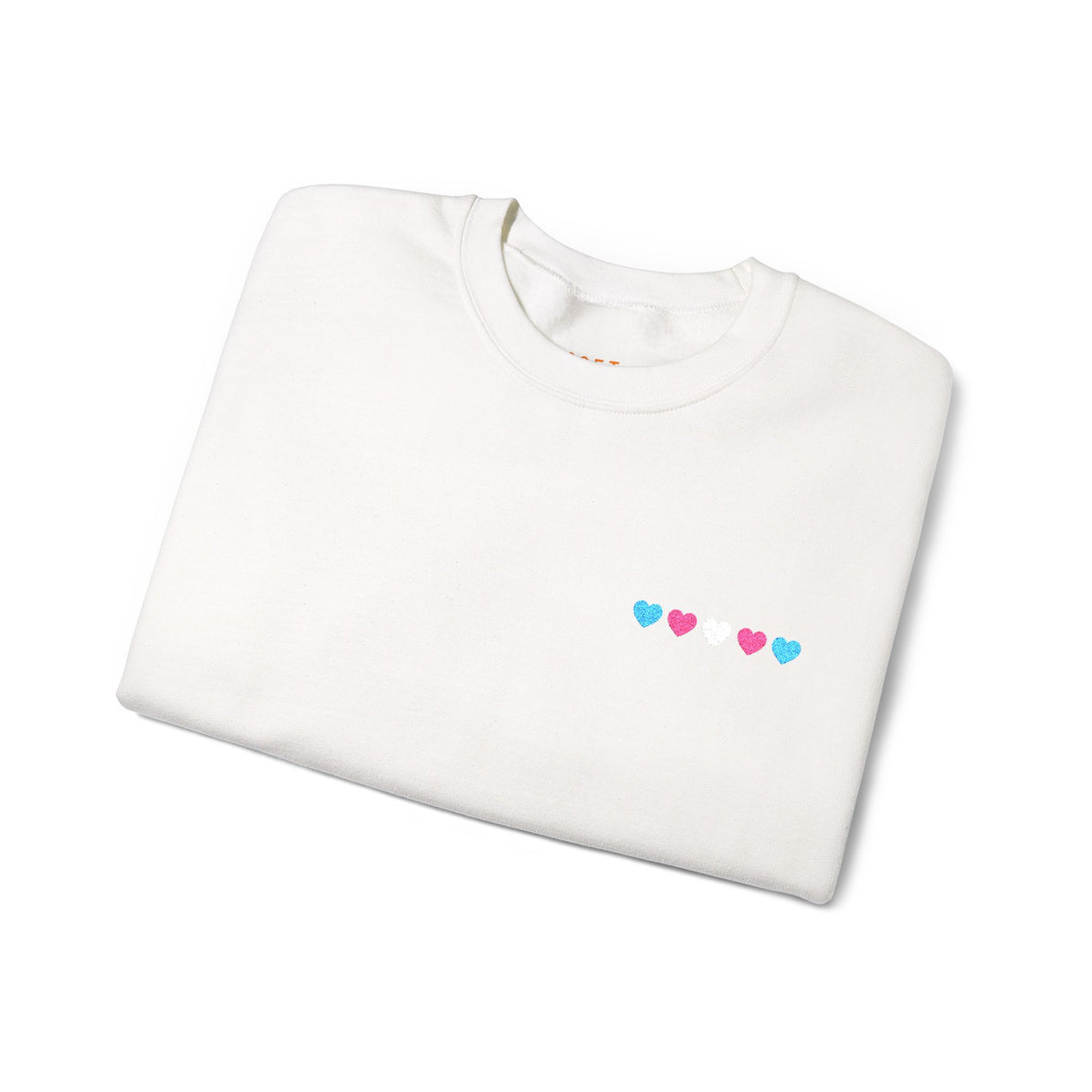 Trans Heart Embroidered Sweatshirt – Clean Lines, Clear Message