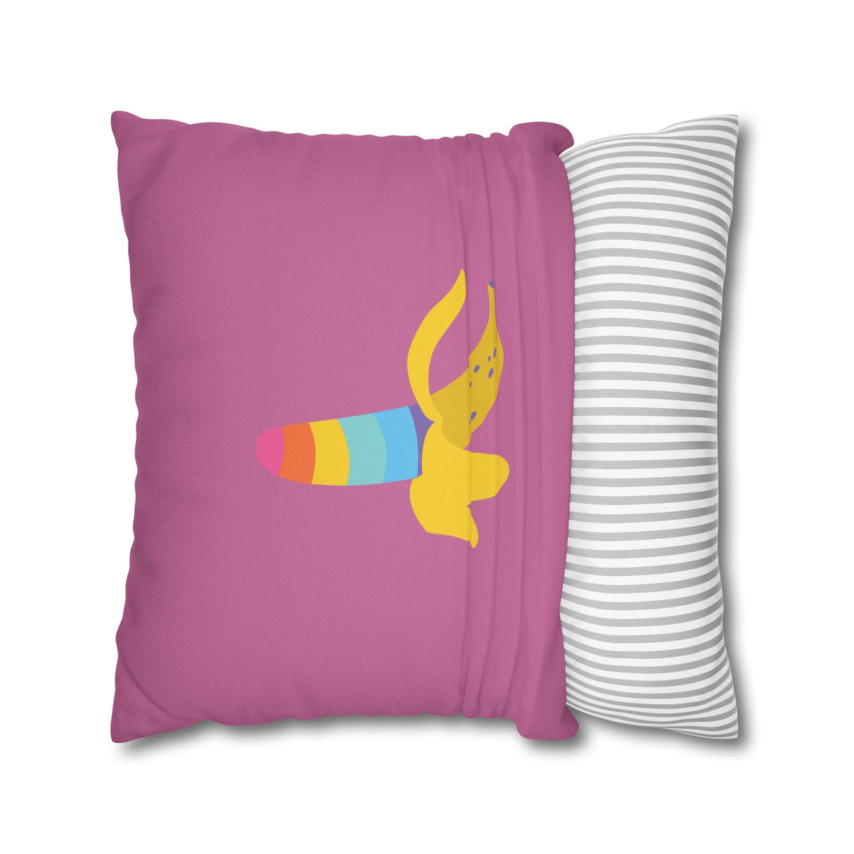 Banana Rainbow Pillow Cover