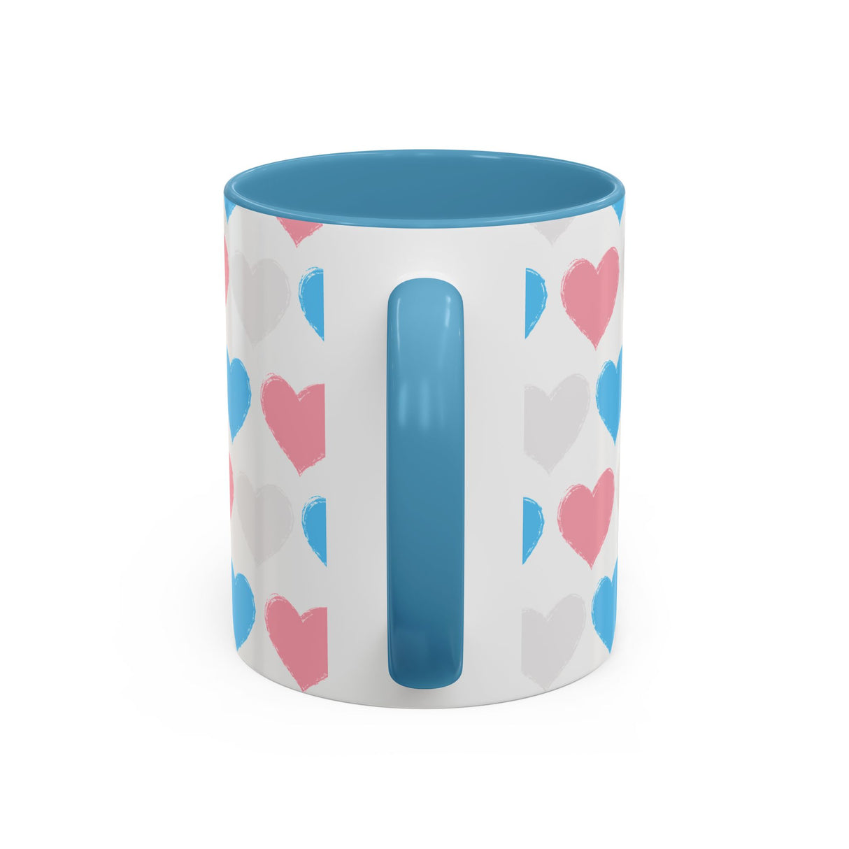 Trans Rainbow Brushstrokes Accent Mug – Gentle Start, Bold Sip