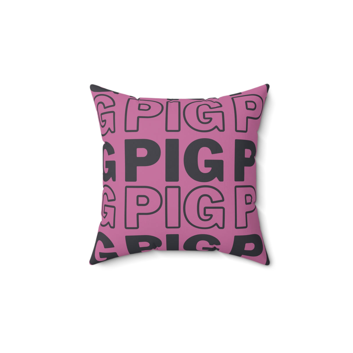 Pig Spun Polyester Square Pillow - Modern Decor for Stylish Spaces