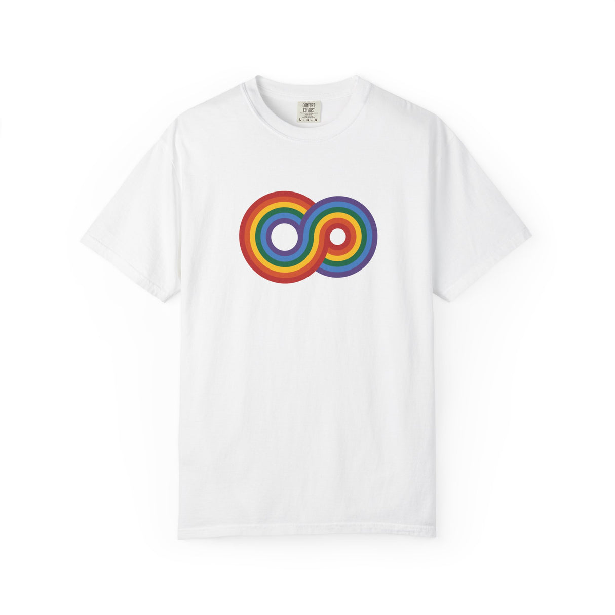 Gayfinity Rainbow Heavyweight Tee – Washed Look, Limitless Pride