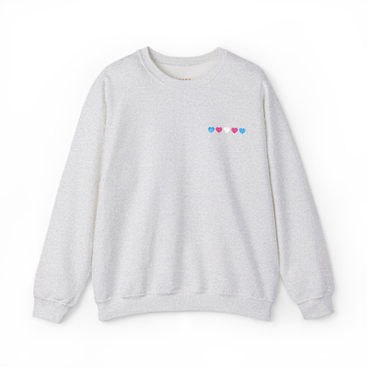 Trans Heart Embroidered Sweatshirt – Clean Lines, Clear Message