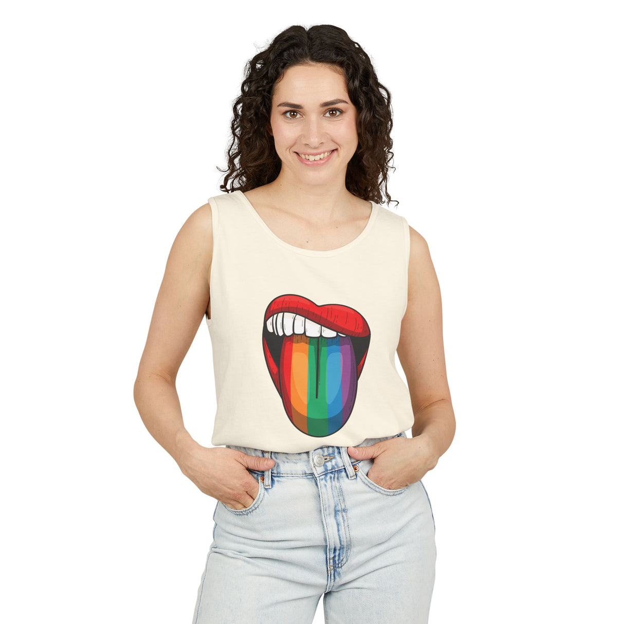 Rainbow Lick Tank Top Medium Weight