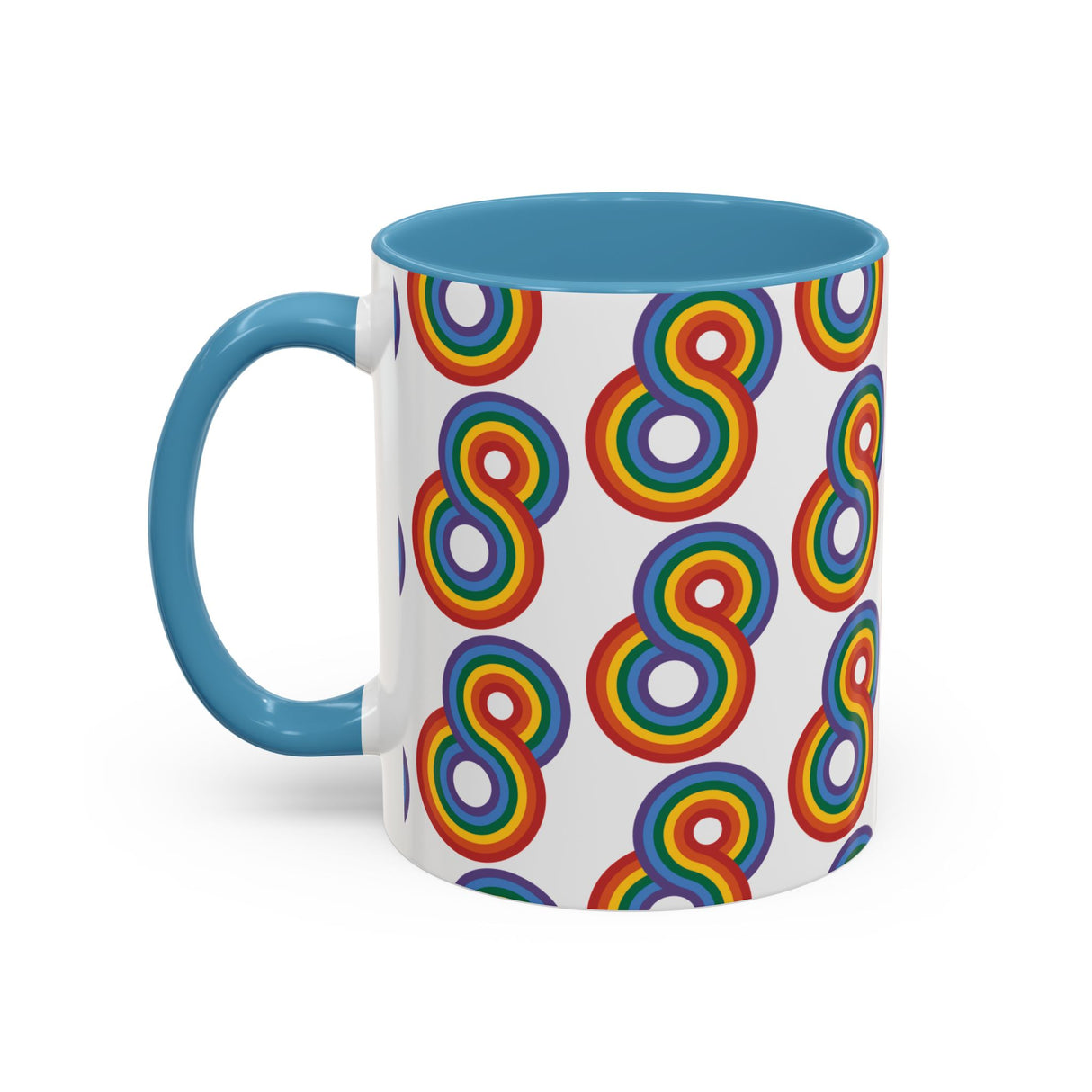 Gayfinity Rainbow Accent Mug – Infinite Pride, One Sip at a Time – 11oz & 15oz Options