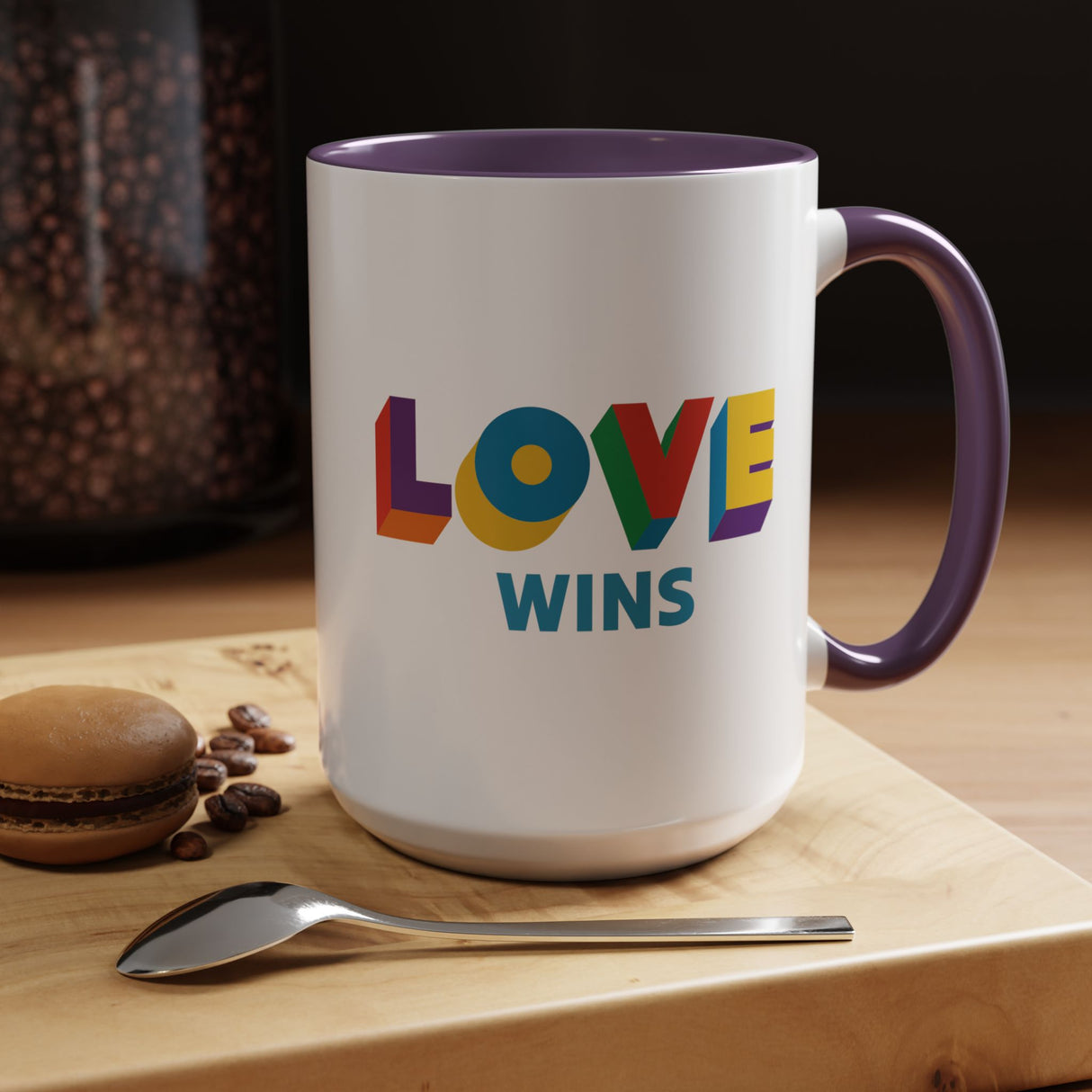Love Wins Accent Mug – Sip with Pride – 11oz & 15oz Options