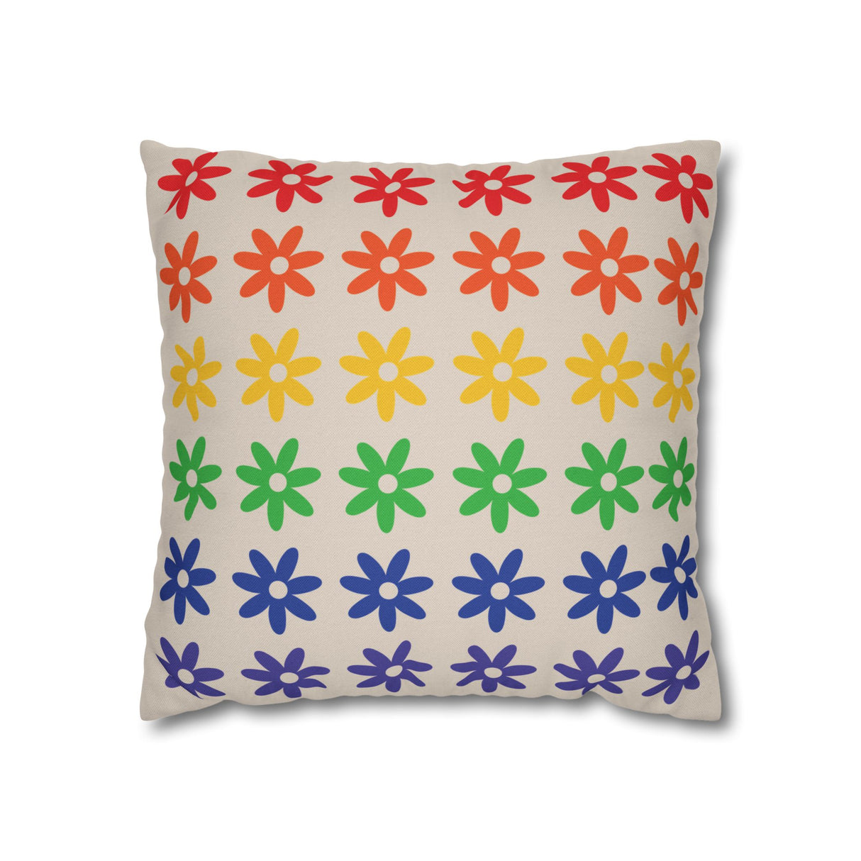 Floral Rainbow Pillow Cover – Soft, Queer, and Cozy