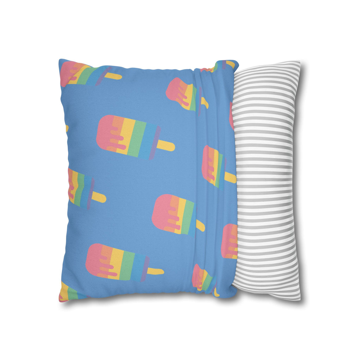 Melting Point Colorful Popsicle Square Pillowcase for Summer Vibes