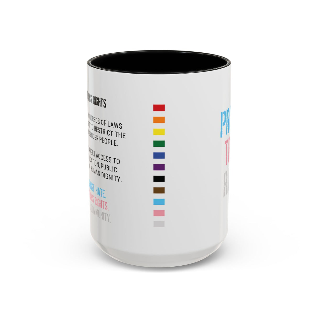 Protect Trans Rights 2025 Accent Mug – Bold Brew, Louder Message