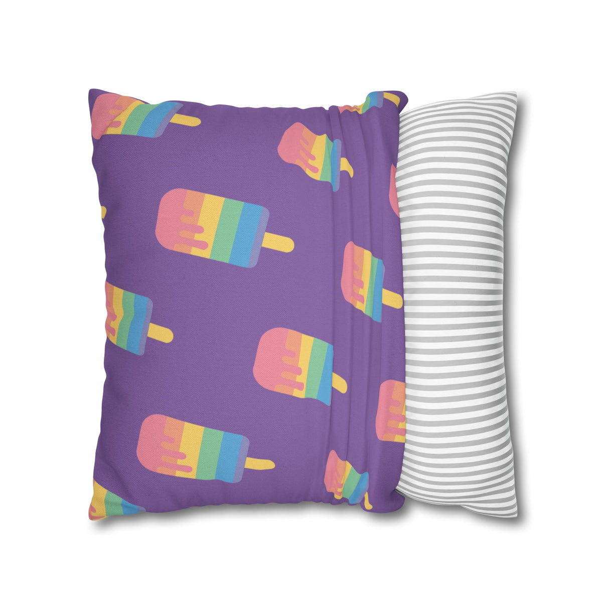 Melting Point Colorful Popsicle Square Pillowcase for Summer Vibes
