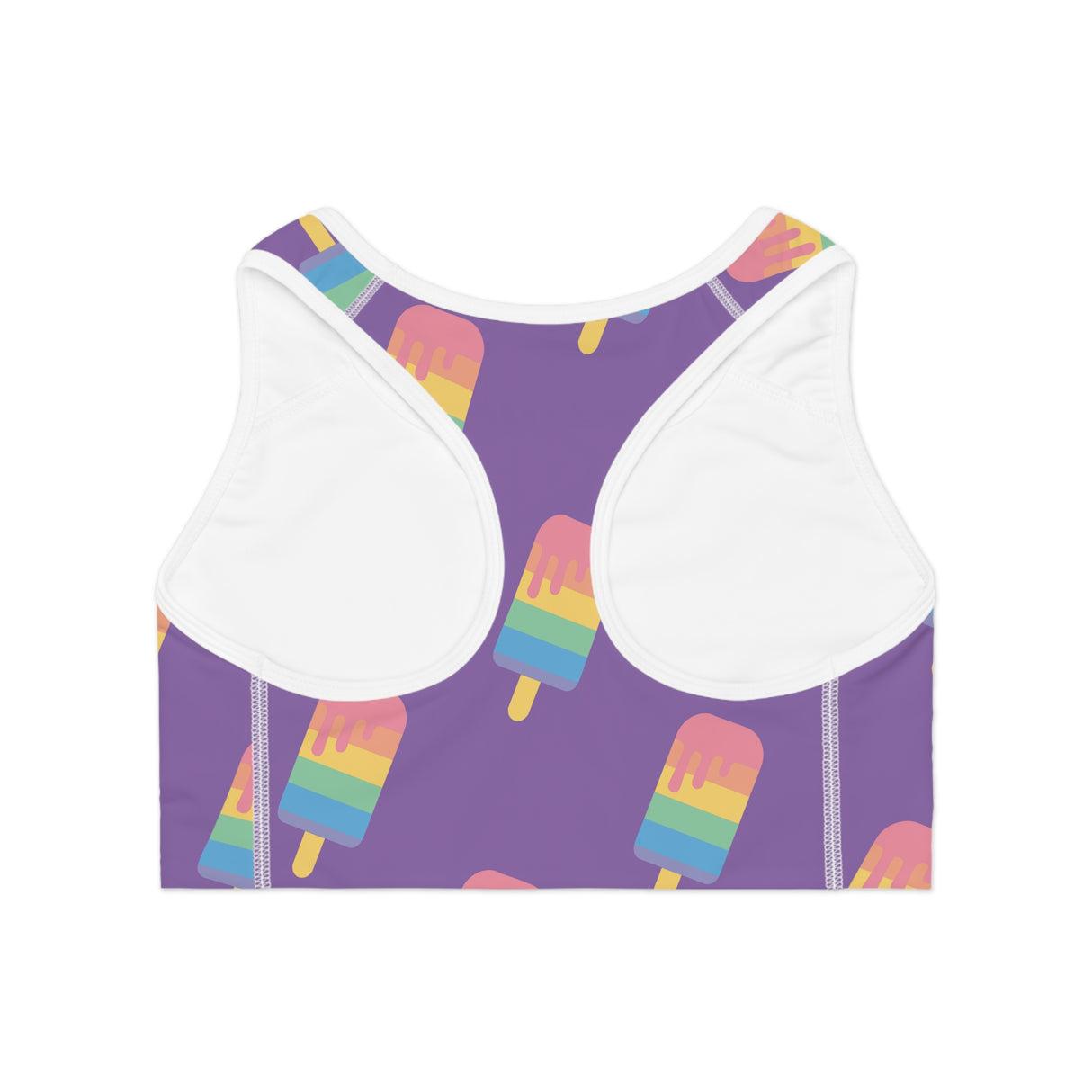 Purple Melting Point Sports Bra - Fun & Vibrant Summer Activewear