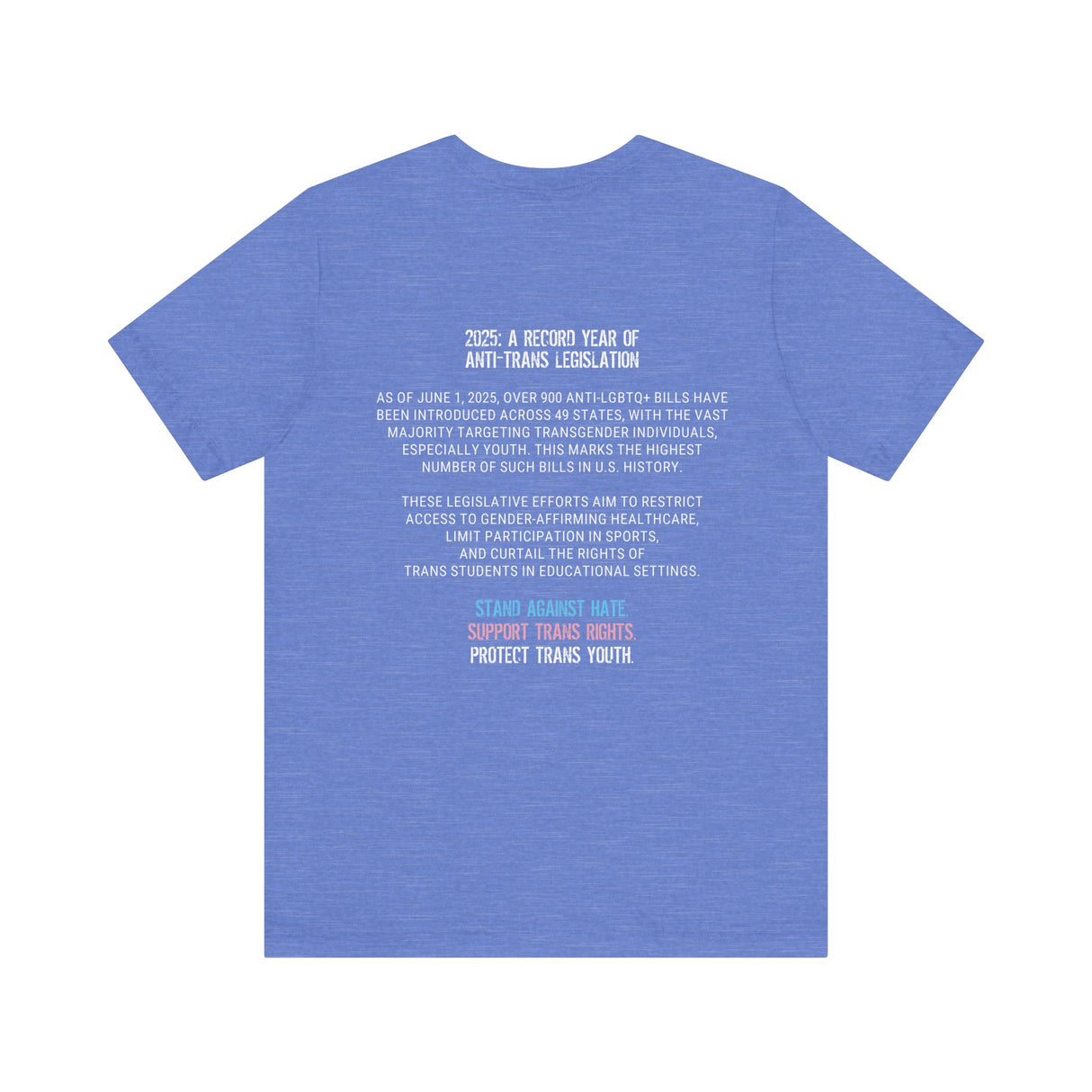 2025 Protect Trans Youth Lightweight Tee – Soft Fit, Urgent Message