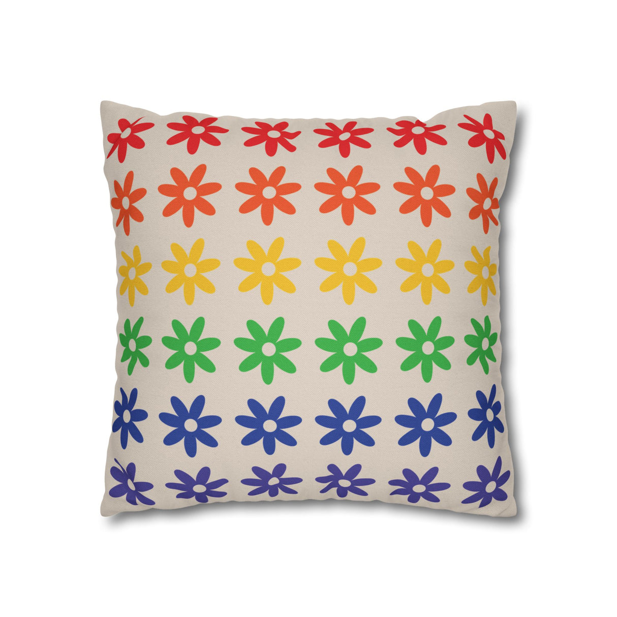 Floral Rainbow Pillow Cover – Soft, Queer, and Cozy