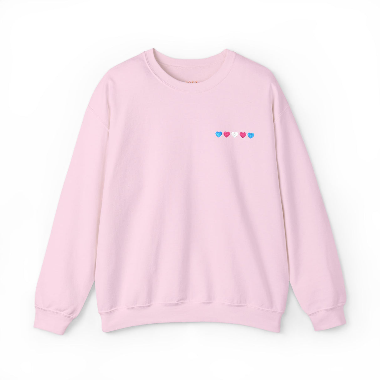 Trans Heart Embroidered Sweatshirt – Clean Lines, Clear Message