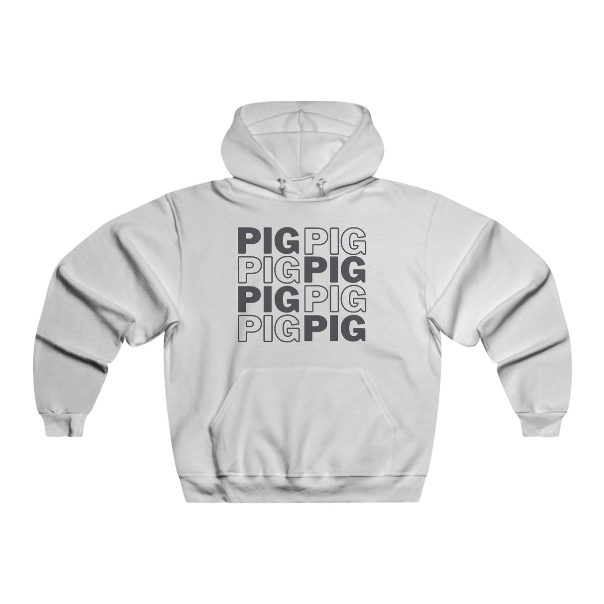 Pig Pattern Hooded Sweatshirt - Cozy Graphic Hoodie
