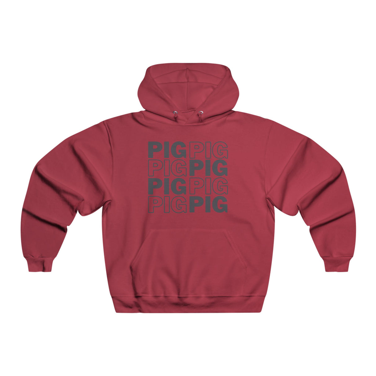 Pig Pattern Hooded Sweatshirt - Cozy Graphic Hoodie
