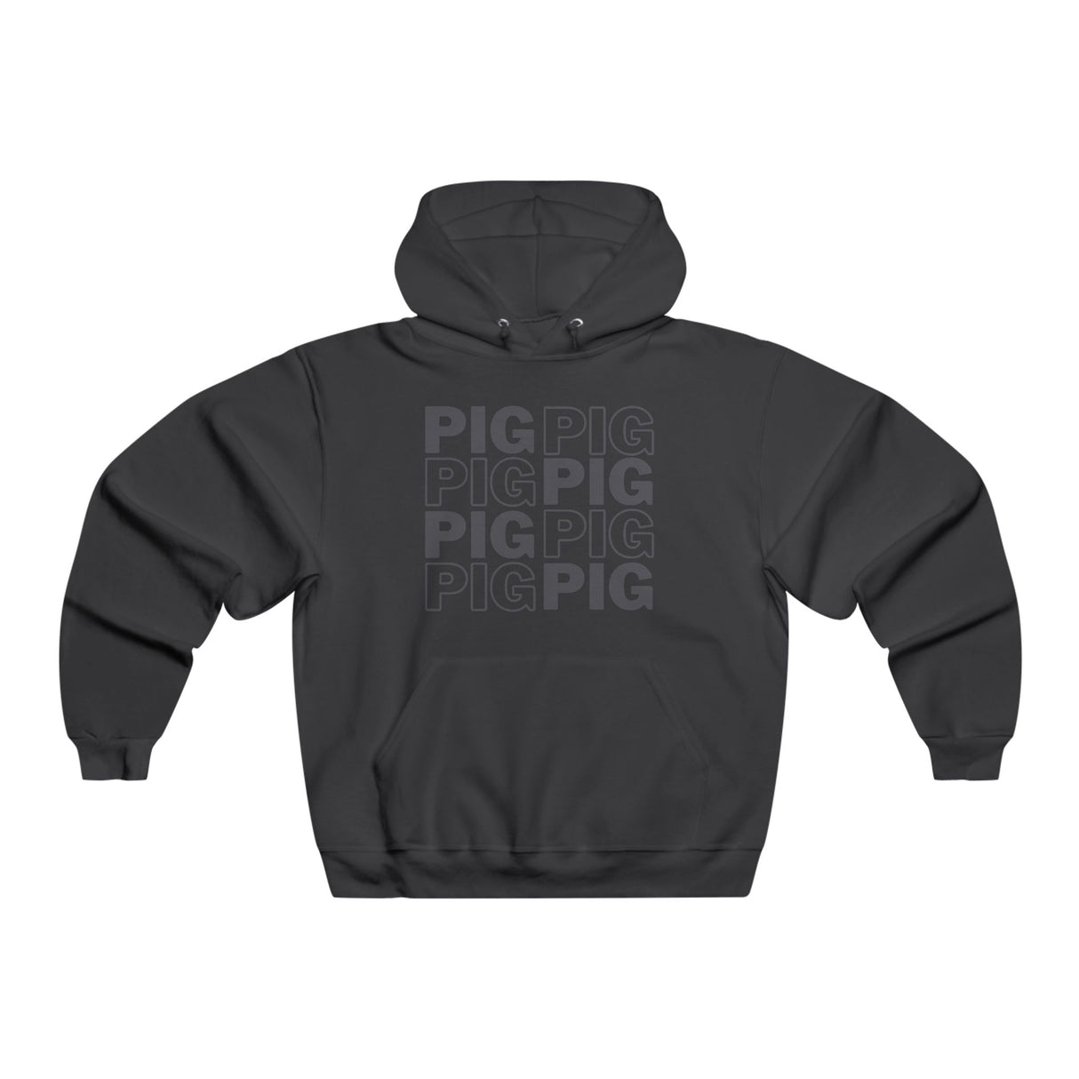 Pig Pattern Hooded Sweatshirt - Cozy Graphic Hoodie
