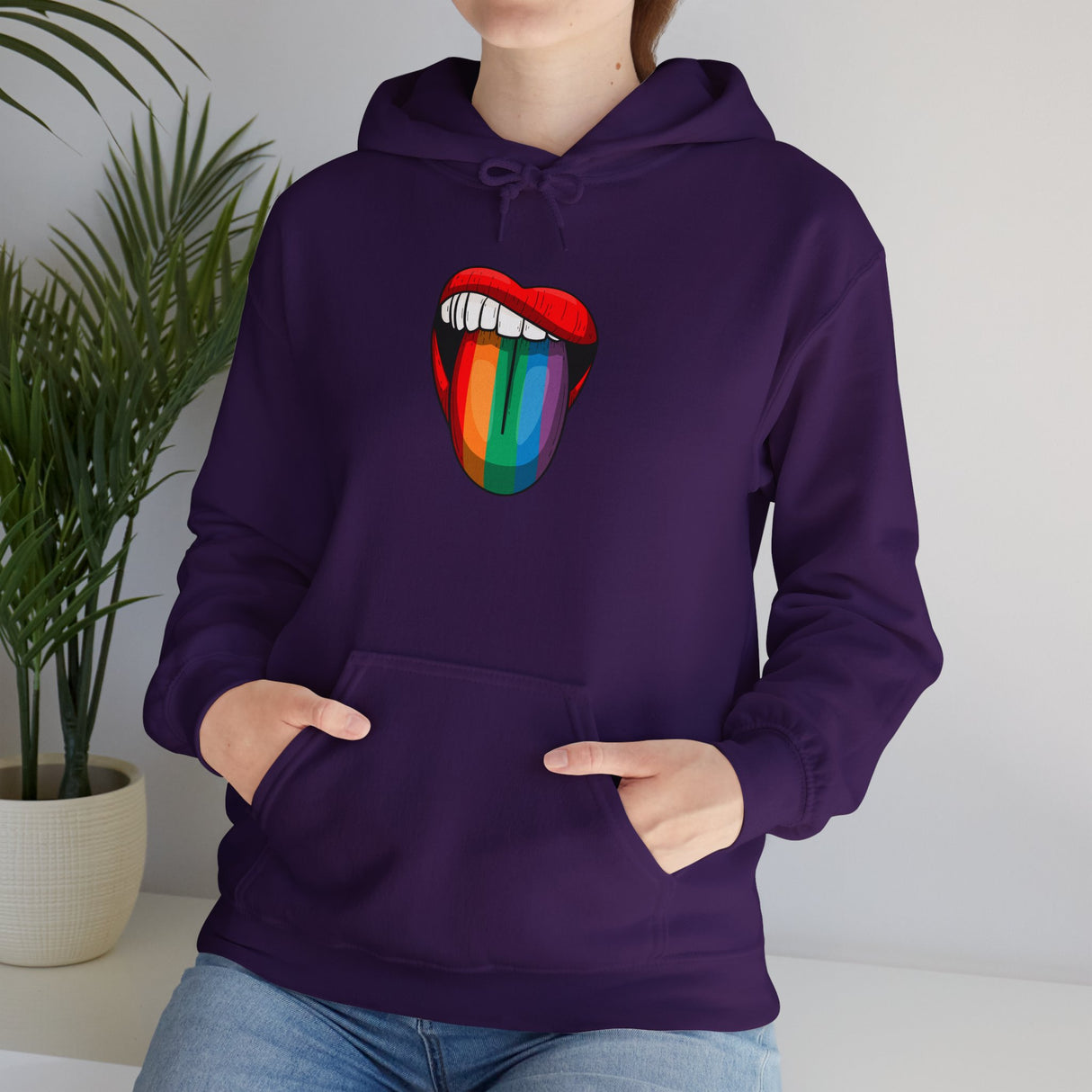 Rainbow Lick Cozy Pullover Hoodie